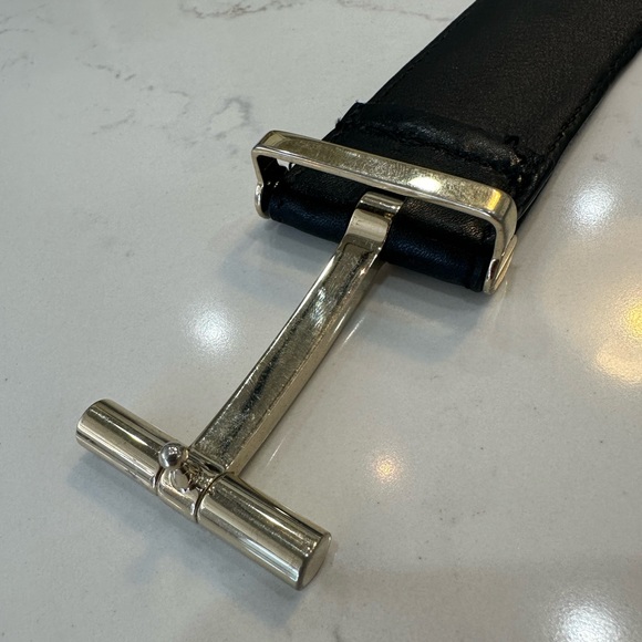 Tom Ford Black Leather Belt Gold Hardware 100/40 36 US Men’s Authentic - Picture 5 of 8